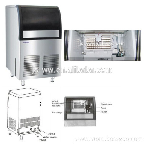 low noise/rapid cooling cube ice machine